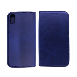 Leather Flip Cover with Internal Pocket for Apple iPhone XR Blue Leather Flip Cover with Internal Pocket for Apple iPhone XR Blue